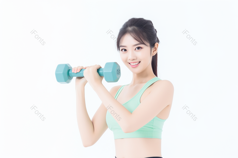 美丽年轻女性健身运动白底摄影图,高清,摄影图,摄影图片,图片大全,摄影图免费下载